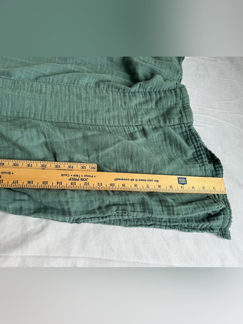 LAKE Day Dress Women Maxi Small Green 100% cotton cottagecore boho peasant cozy - Picture 8 of 9